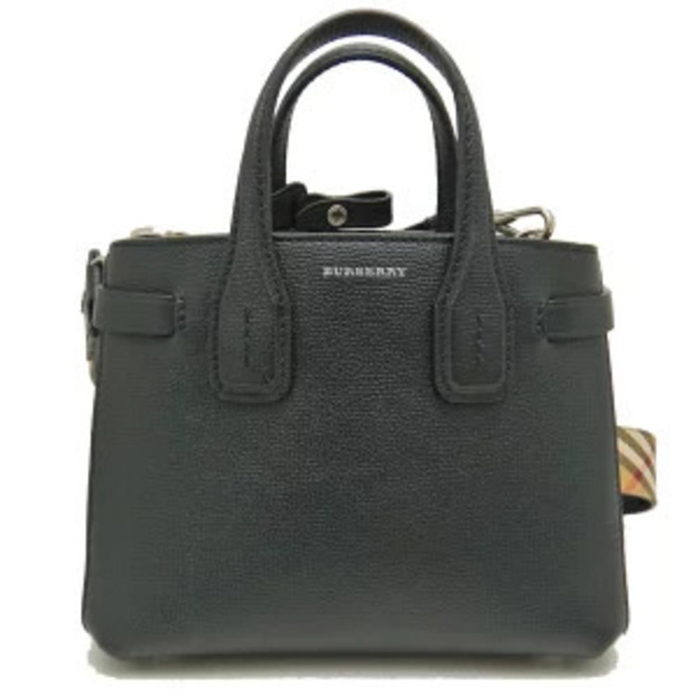 BURBERRY Baby Banner Handbag Leather Black - Picture 9 of 9